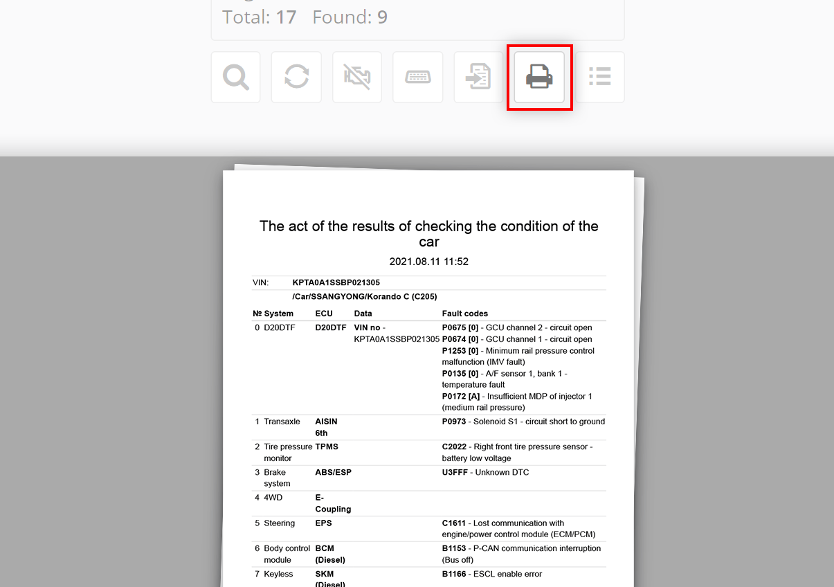 Quickly print autosearch results